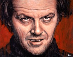 Jack Nicholson - Jack Torrance by Pete Humphreys - Original Painting on Stretched Canvas sized 36x28 inches. Available from Whitewall Galleries